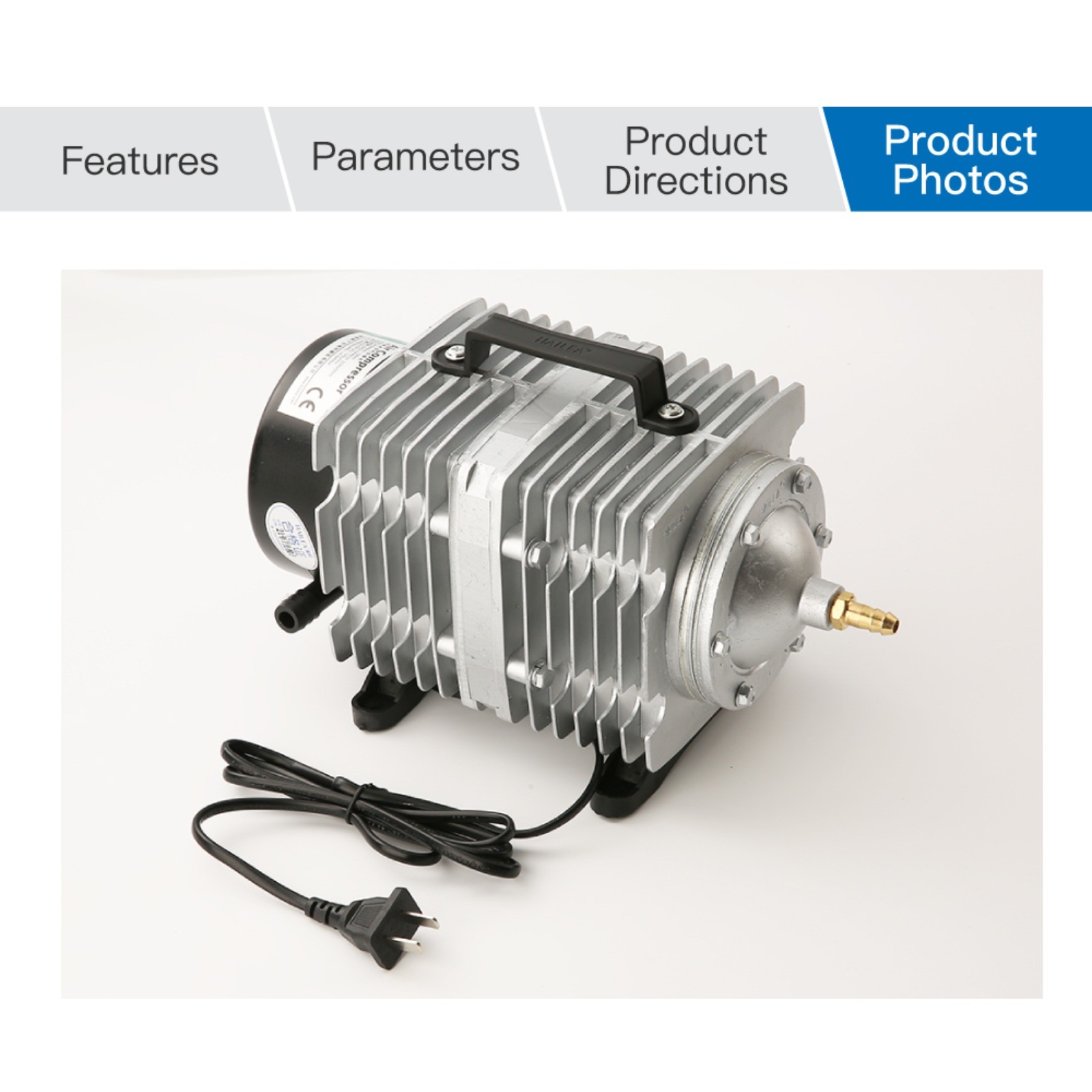 135W ACO-009D 220V/50HZ Air Compressor Air Pump for CO2 Laser Engraving Machine