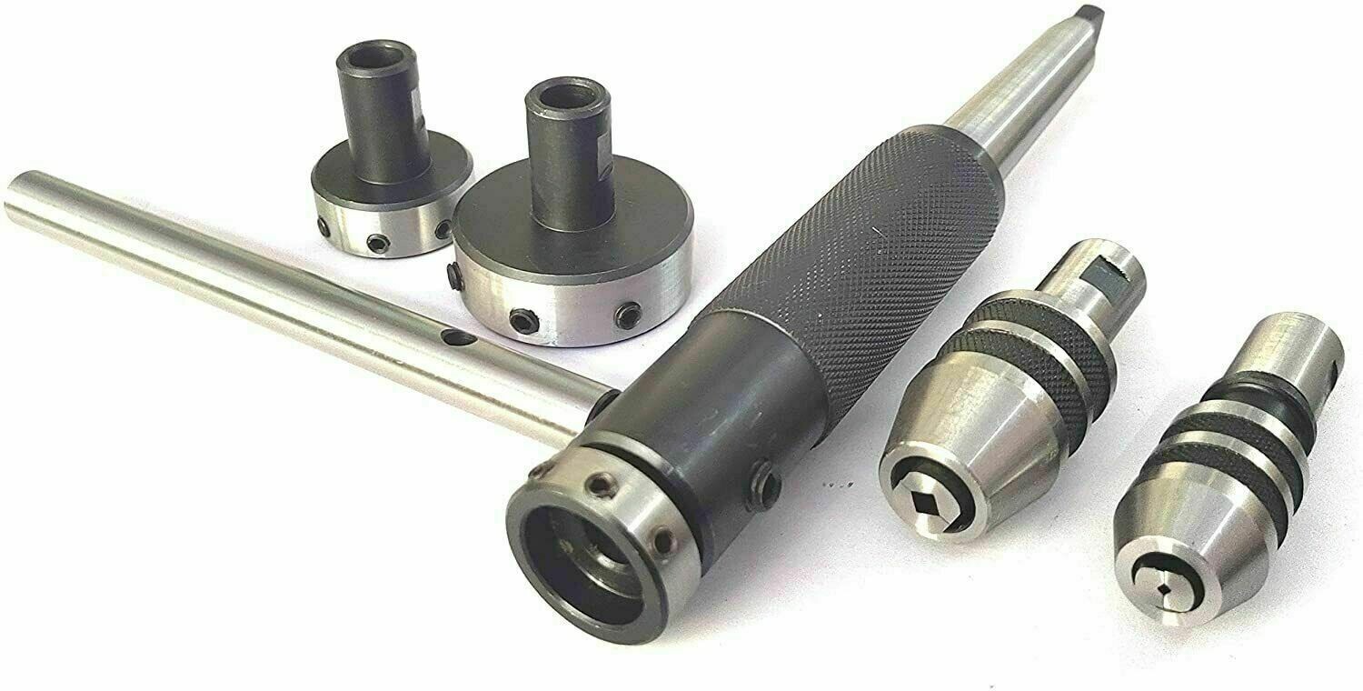 3MT Lathe Tailstock Tap And Die Holder set Sliding Floating Type MT3 Shank INCH