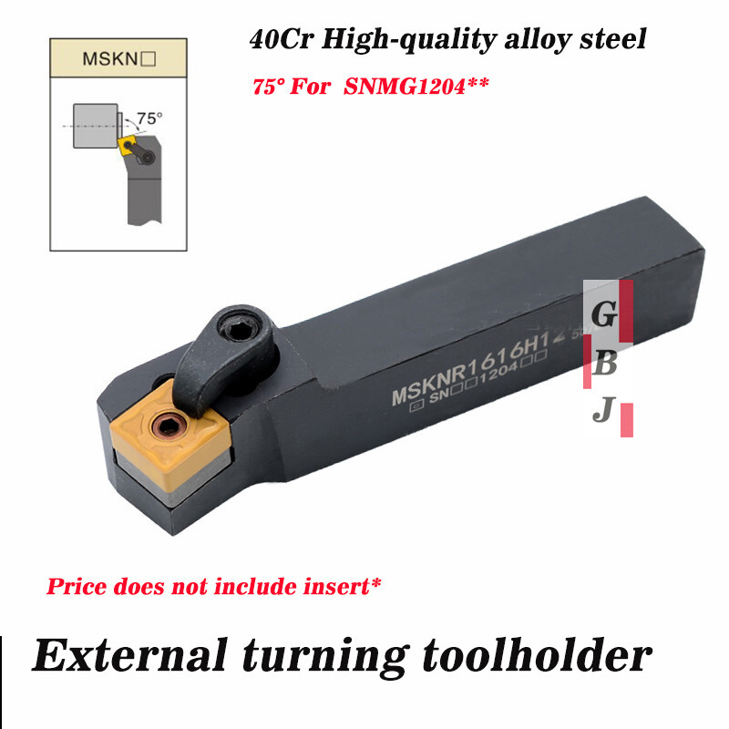 75° MSKNR MSKNL 1616 2020 2525 K12 M12 External turning tool For SNMG (clamp)