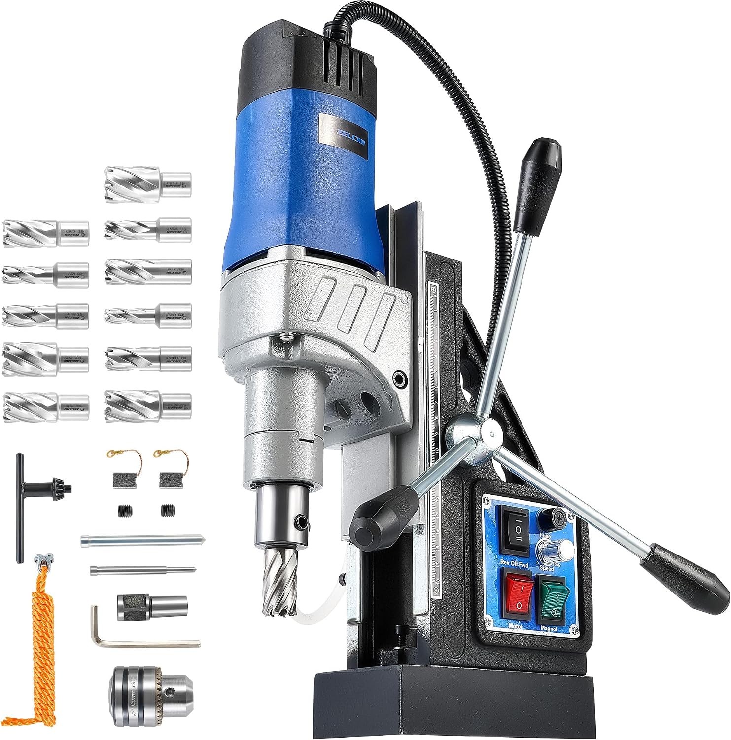 1550W Portable Mag Drill Press w/ Bit Set