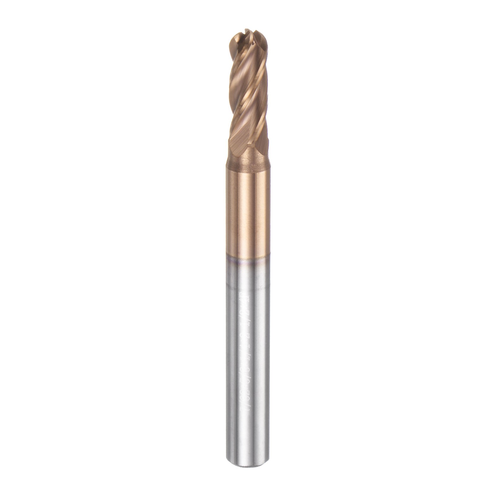 4 Flute Ball Nose End Mill 5/8″ Cutting Length TiAlN Coated for Carving