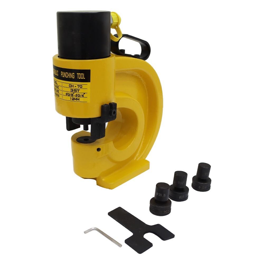 CH-70 Hydraulic Punch Tool Heavy Duty Hole Punching Machine Four Dies 35Ton
