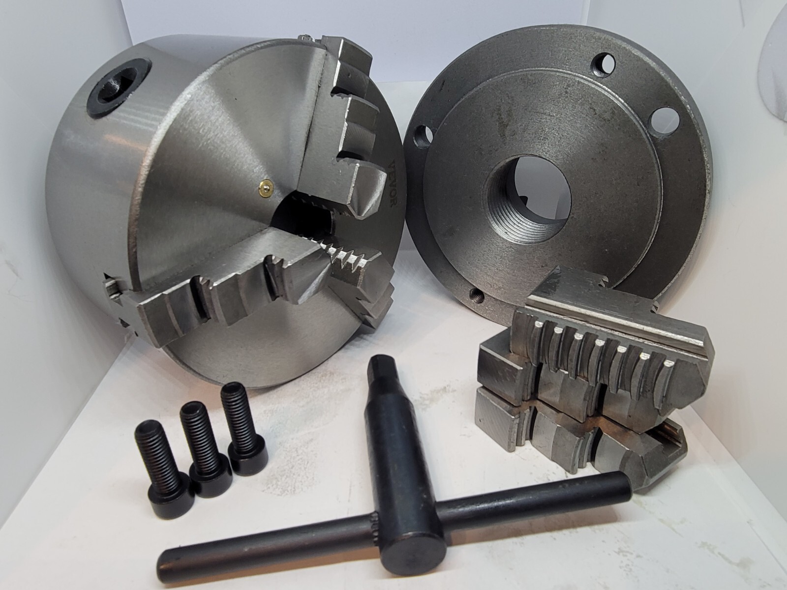New Atlas/Craftsman 5″ dia. 3-jaw chuck with 1-1/2″-8 adapter for 9″-12″ lathes