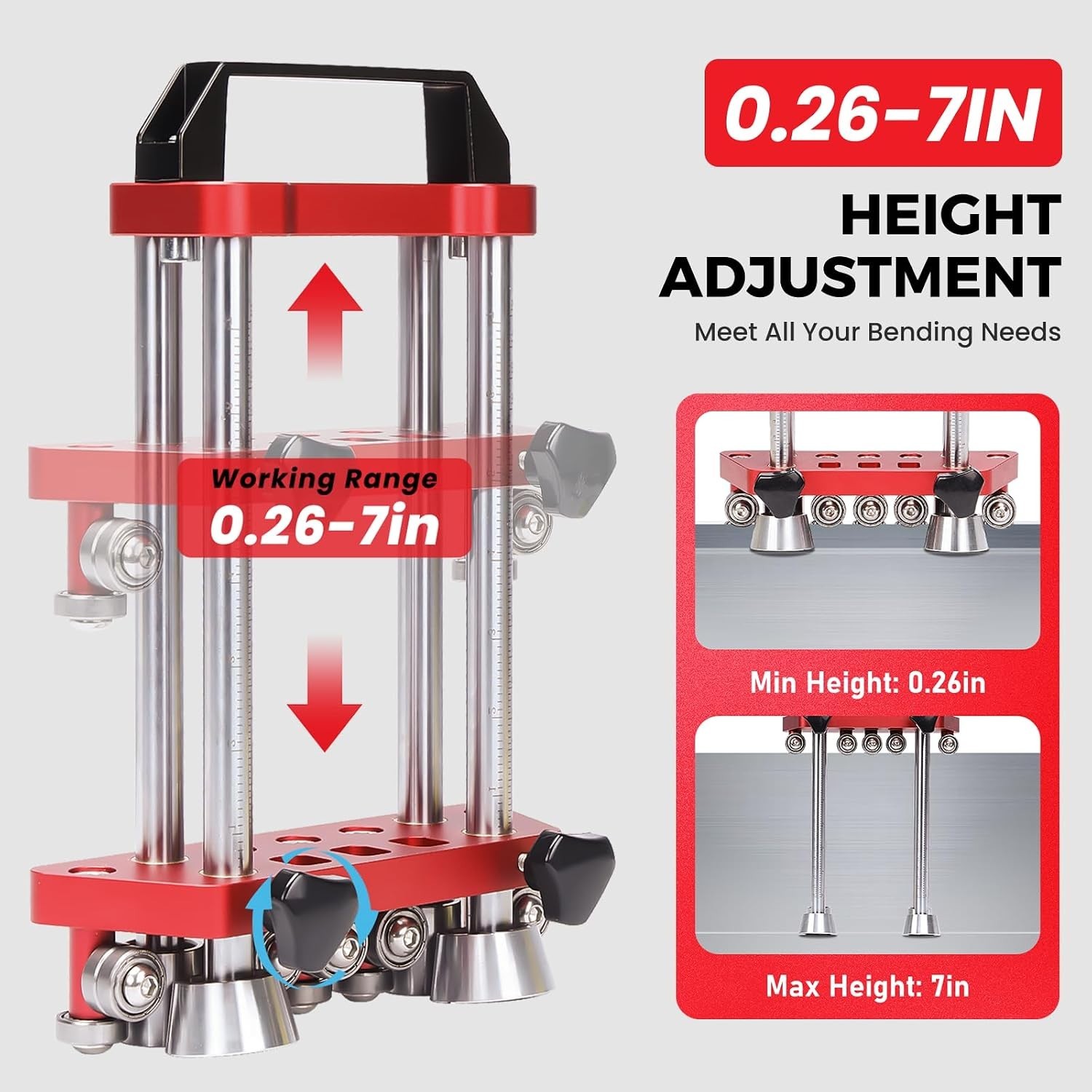 Portable 2-Station Sheet Metal Bender – 0-100° Adjustable & Scratch-Free Results