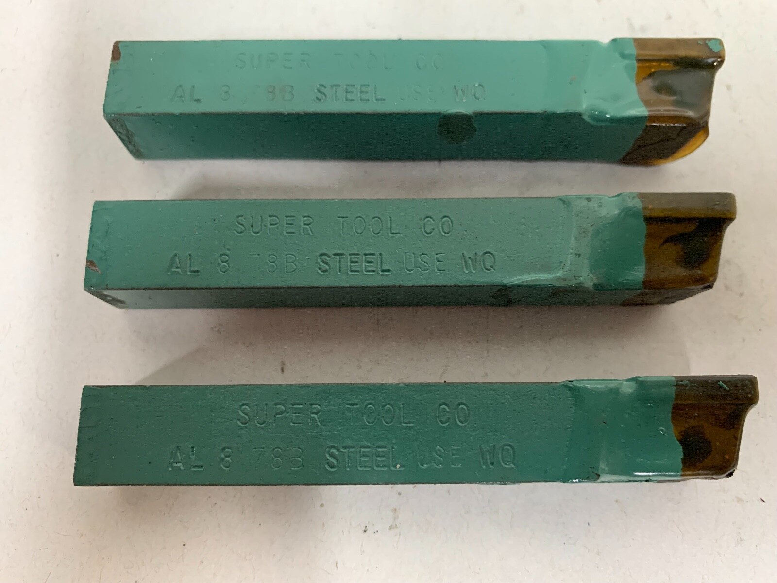 (3) UNUSED Super Tool Co. AL8 78B Carbide Tip Lathe Tooling Cutter Cutting (A12)