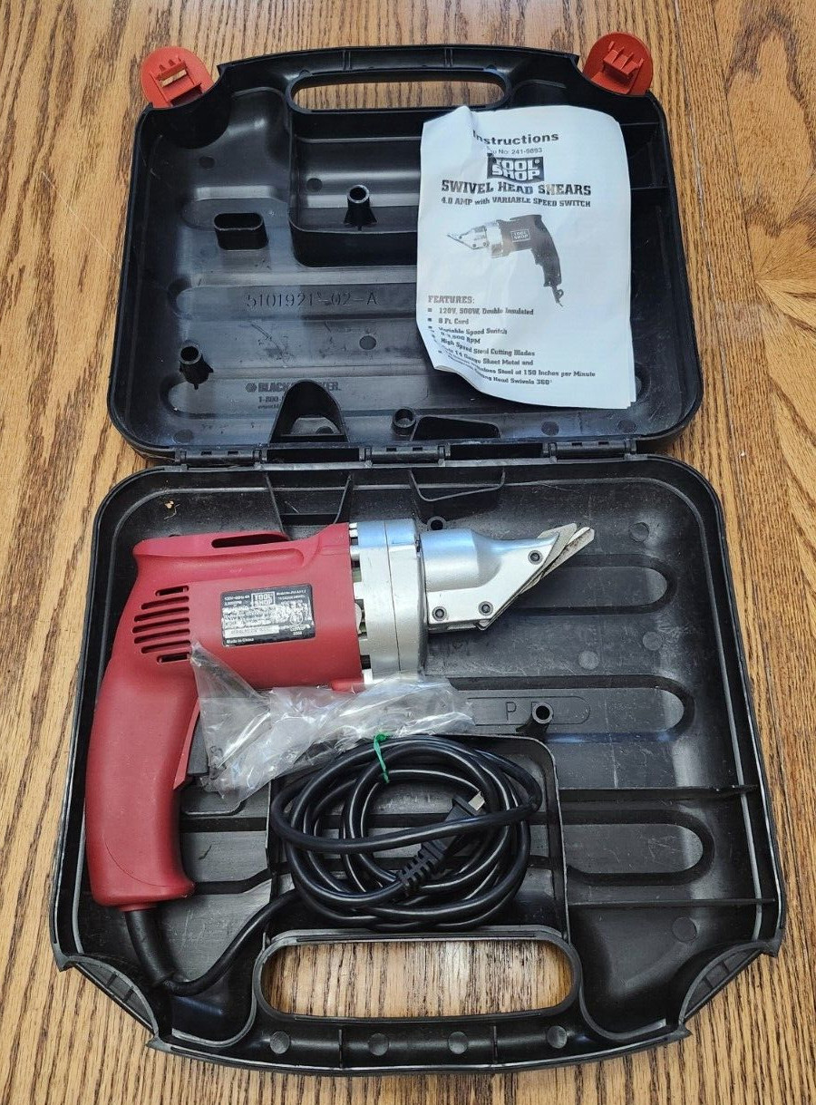 Tool Shop Electric Swivel Head Shears Model# J1J-AJ-1.2 – Black & Decker TESTED