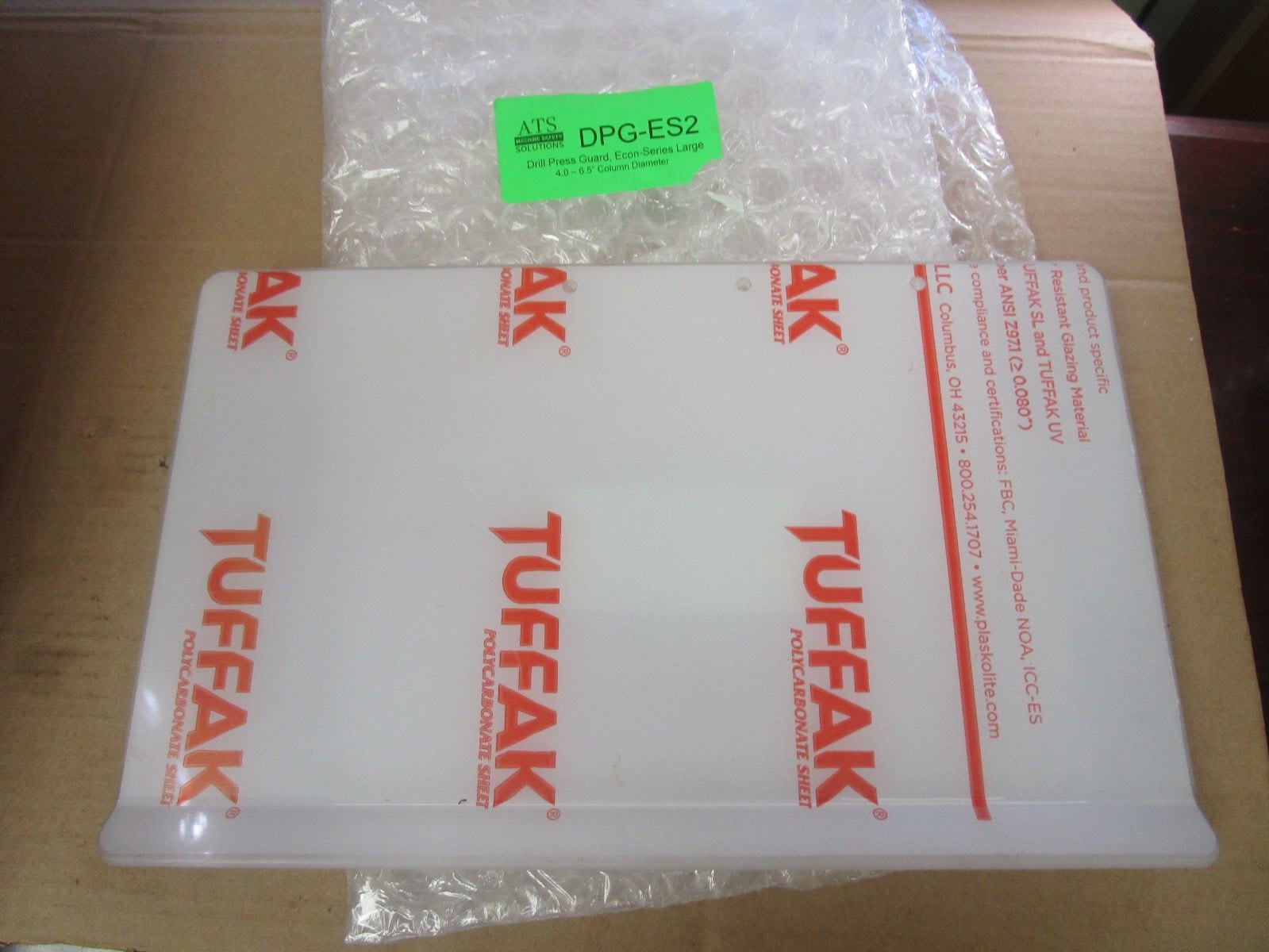 NEW ATS TUFFAK DRILL PRESS GUARD DPG-ES2 4.0-6.5″ COLUMN DIAMETER