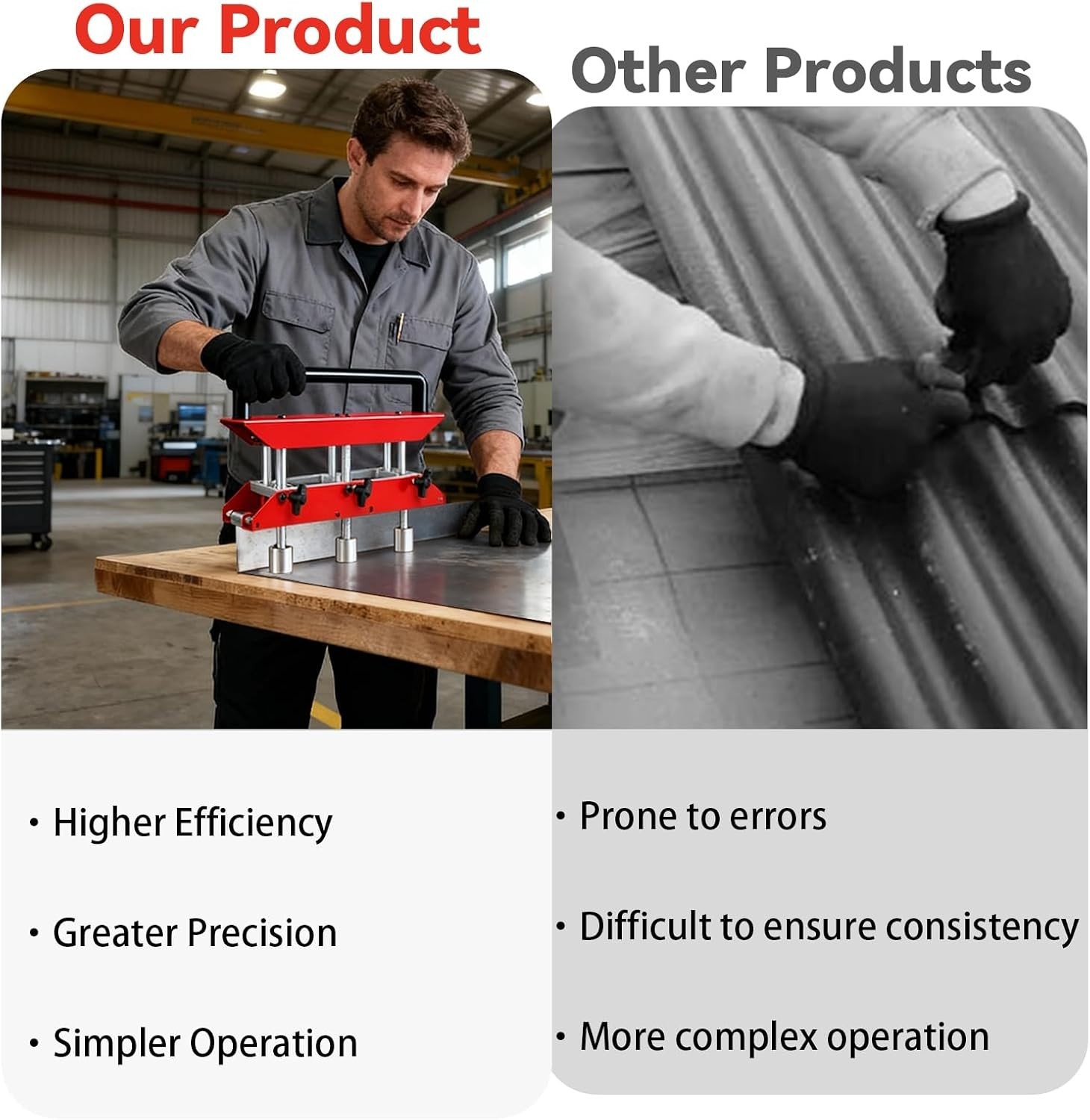 Versatile 3-Station Sheet Metal Bender – Bends 0.5”-5” Metal Sheets with Ease