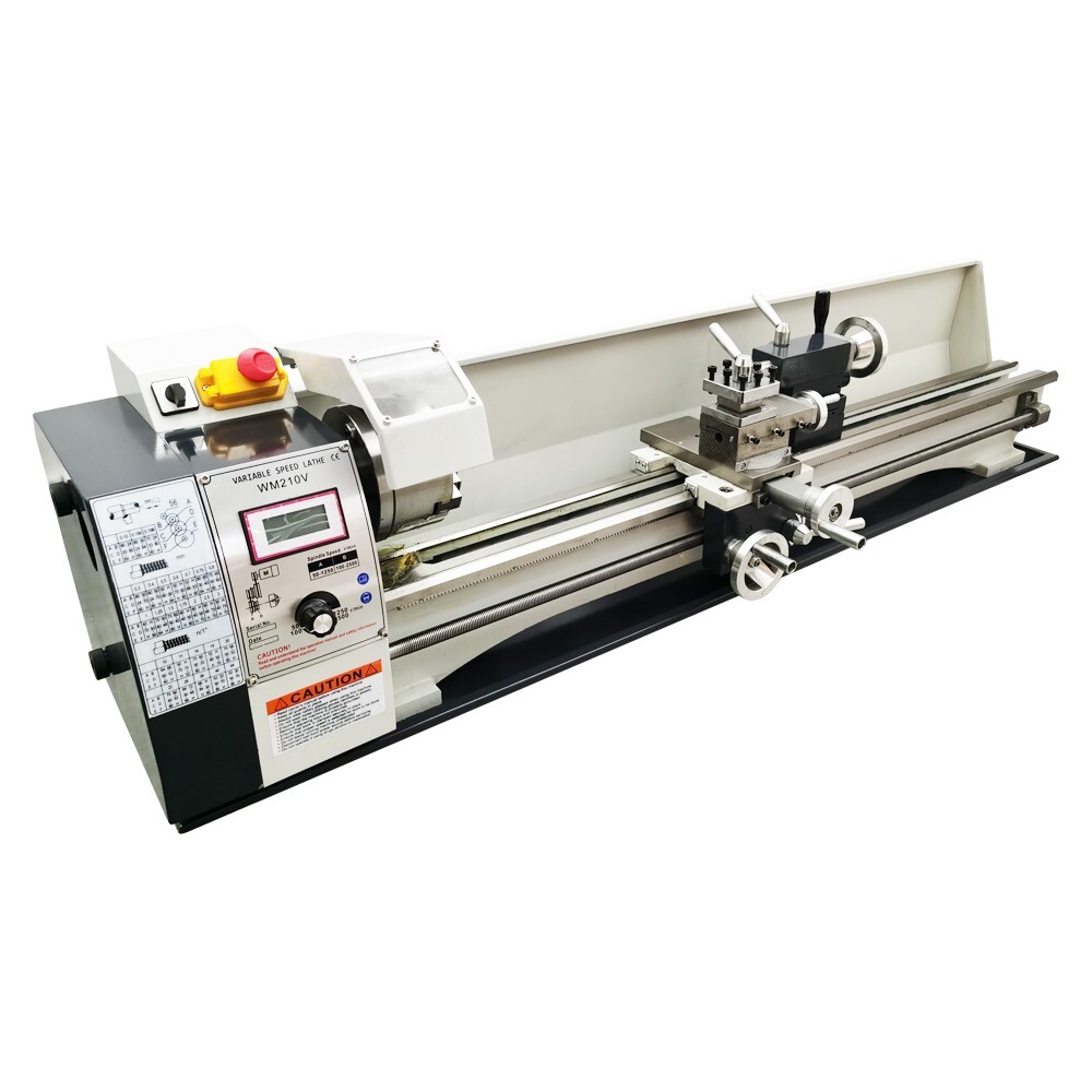 53.94*11.81″ Precision Long Metal Lathe WM210V Brushless Bench Lathe 110V 1100W