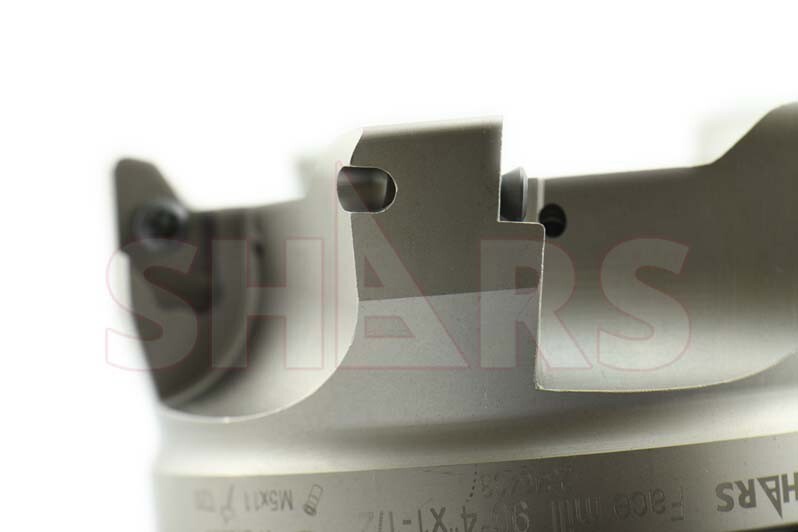 Shars 4″ 90 Degree Square Shoulder Indexable Face Mill VPGT Insert S[