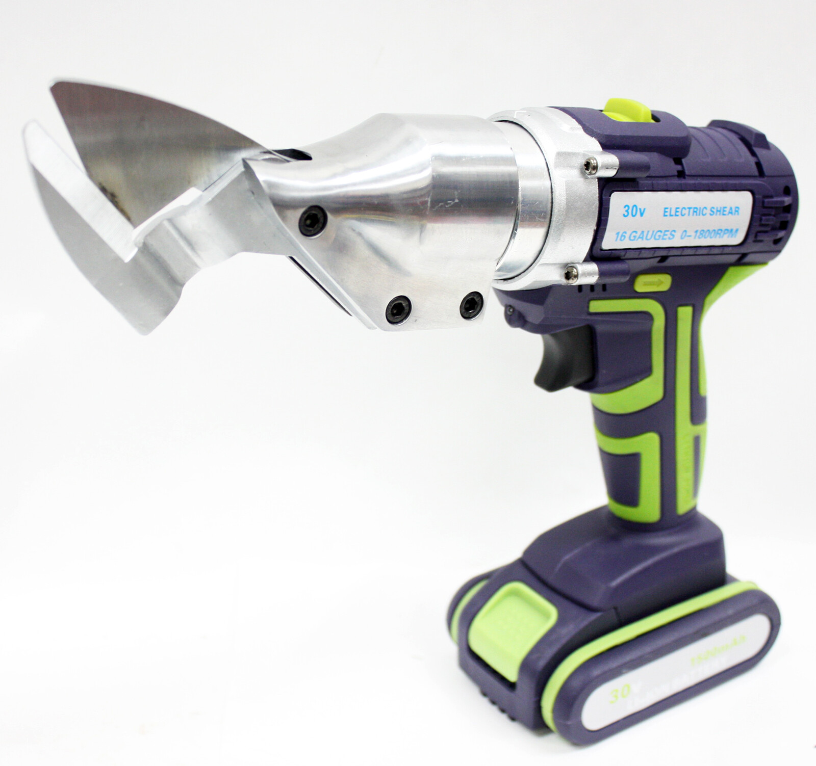 16 Gauge Metal Sheet Shear Cutter Scissor Electric Cordless 30Volt W/2 Batteries