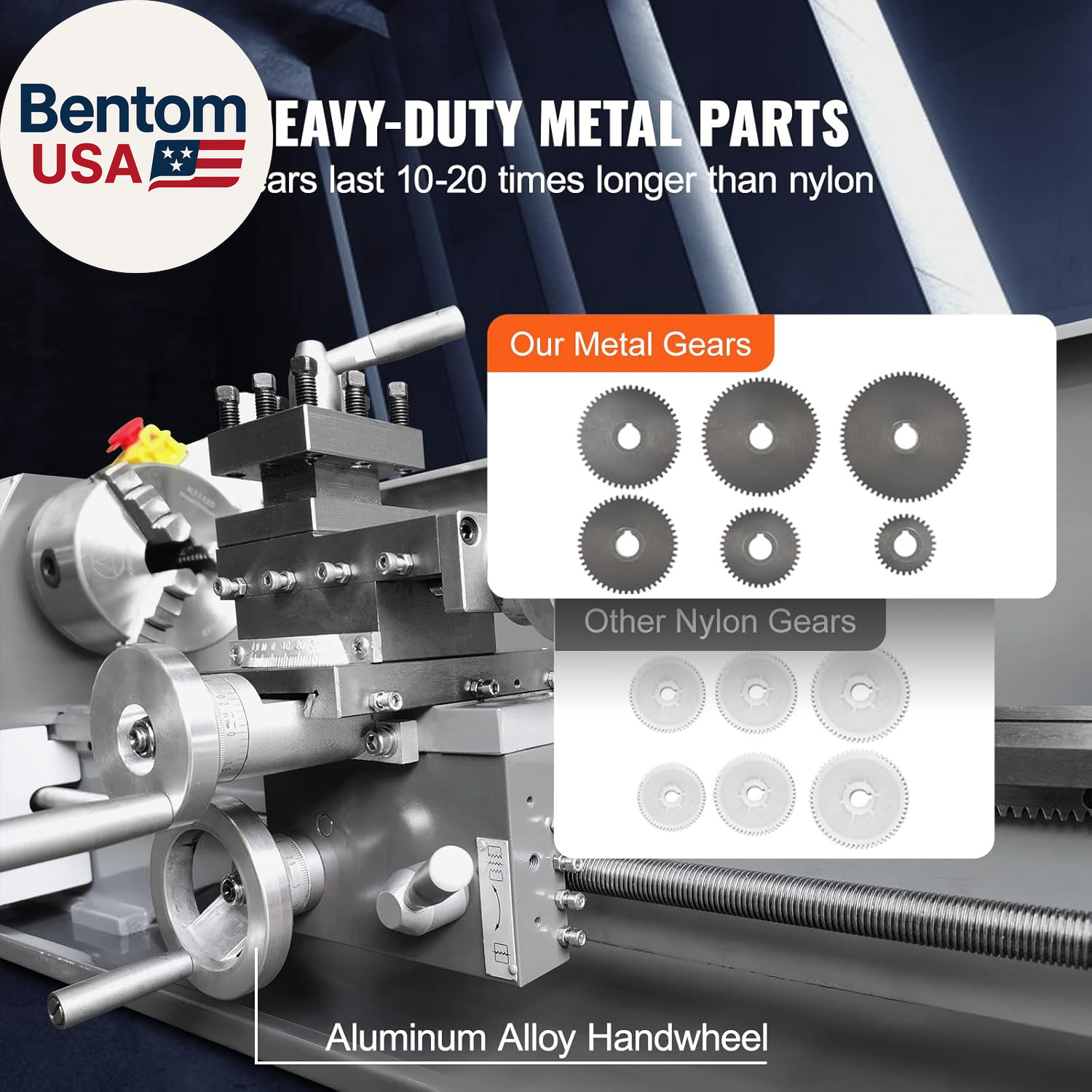 Metal Lathe, 8.3” X 29.5” Benchtop Metal Lathe 0-2500 RPM Continuously Variabl