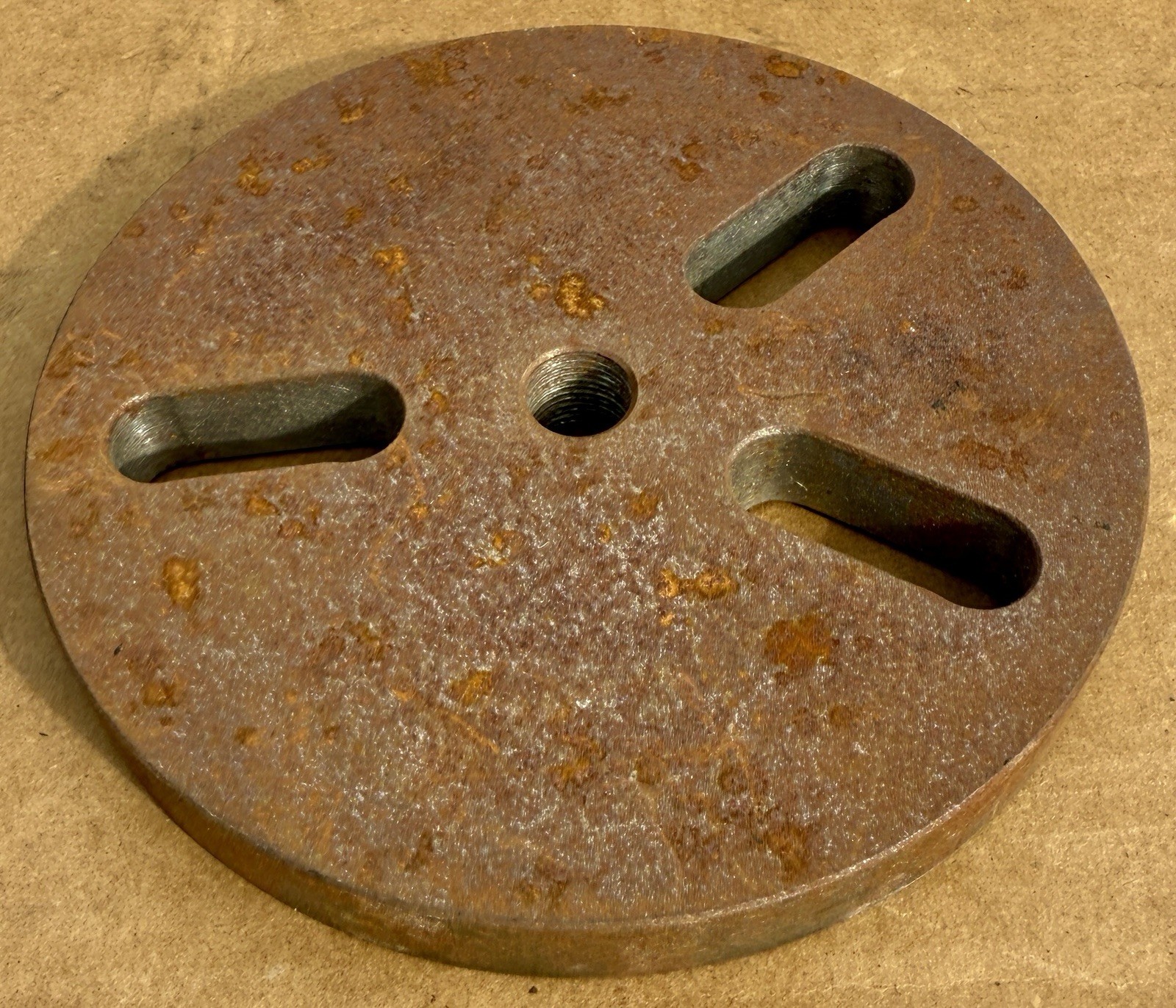 LATHE FACE PLATE 6 Inch DIAMETER 9/16 Thick 5/8 Slots,Machining,Metal Work