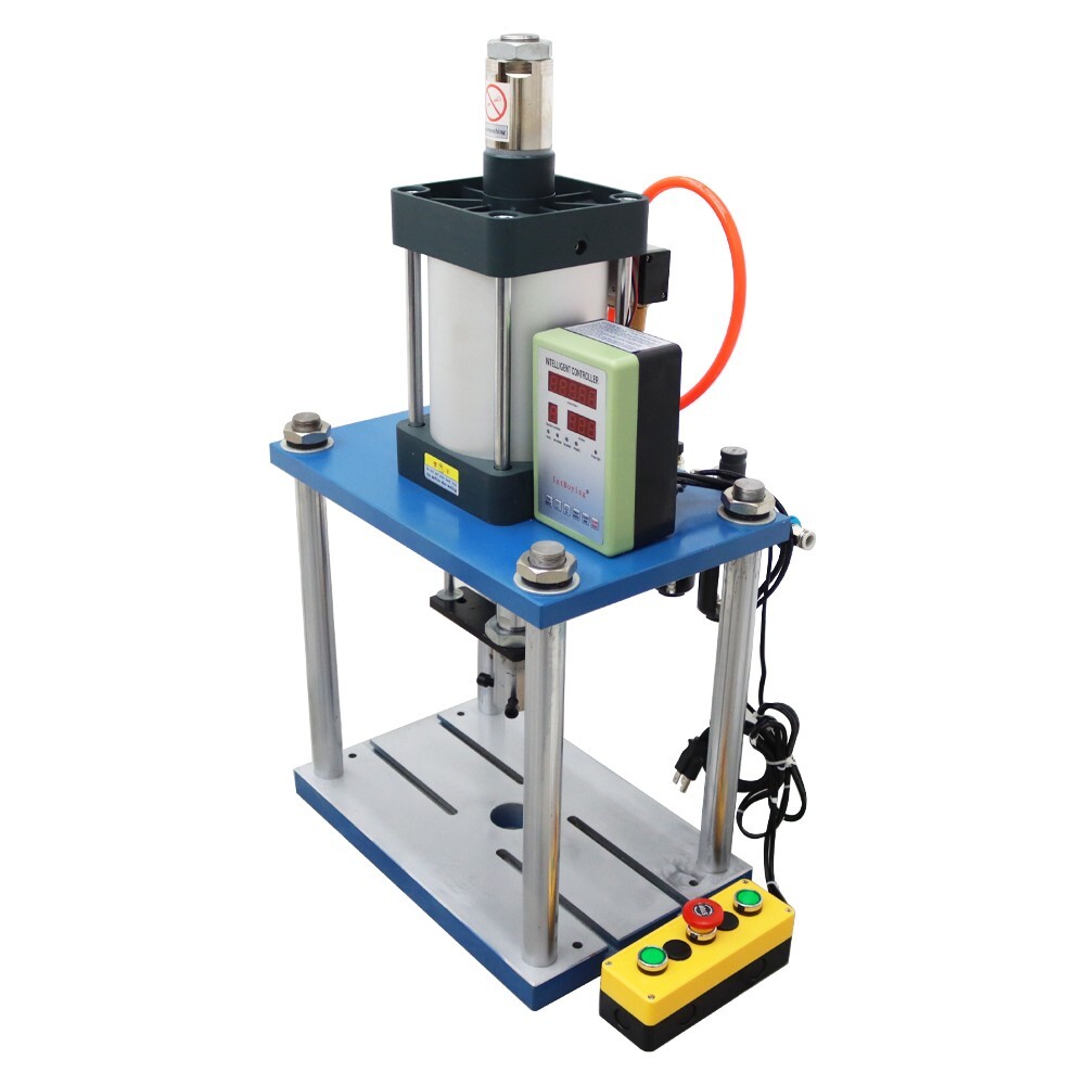 2866lb Pneumatic Punch Press Machine Die Hole Dia 0.98” Adjustable Stroke 110V