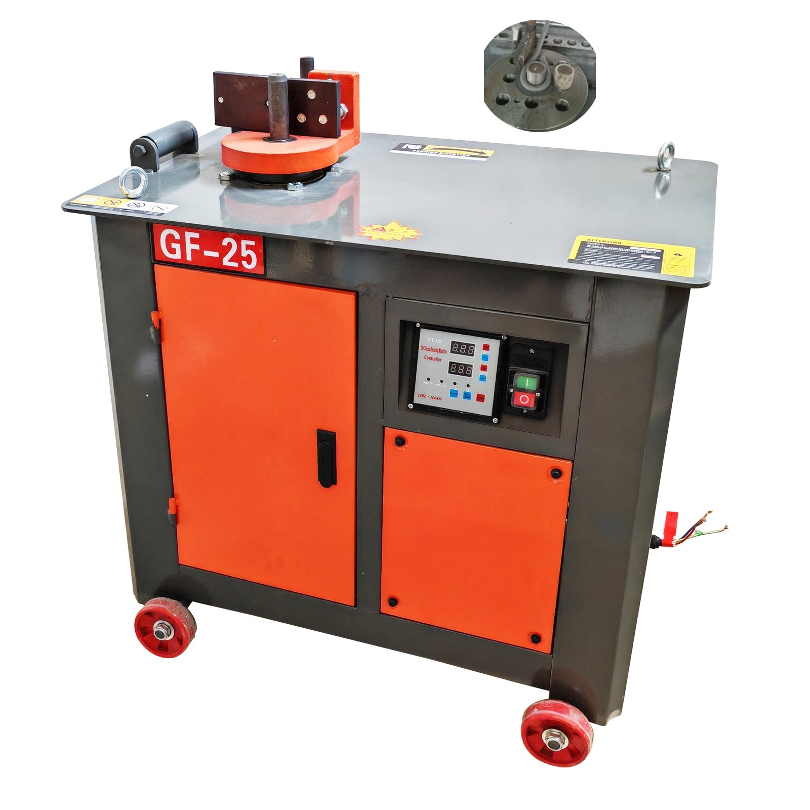 Electric Rebar Bender Bending Machine 18-22mm Diameter Steel Rod 4000W 220V