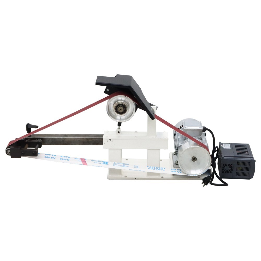 72″-82″ Sand-Belt Grinder with 3 Grinding Wheel for Arc/Flat/Concave Grinding