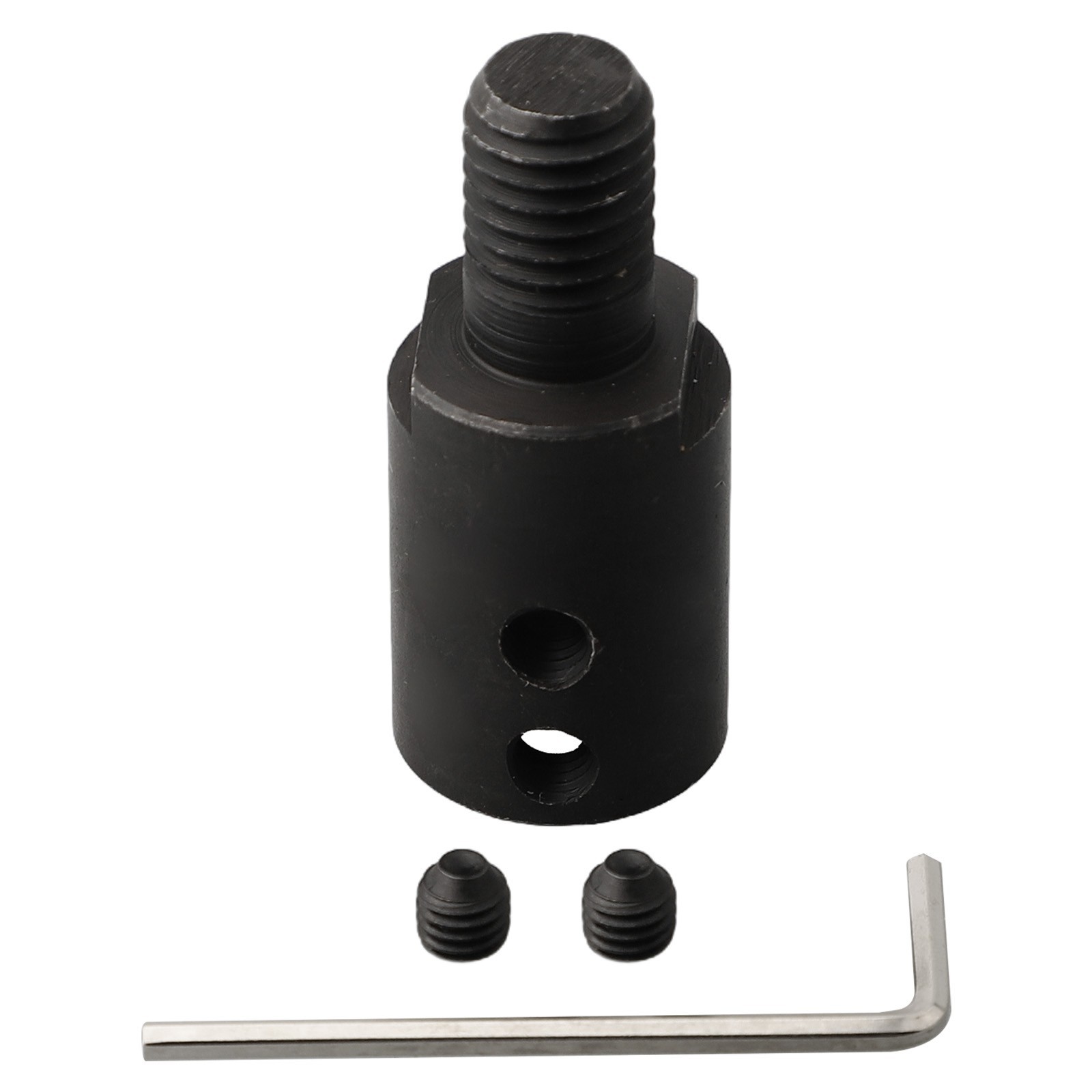 Black/Silver Shaft Motor Coupling Socket Adapter for Saw Blade Grinding