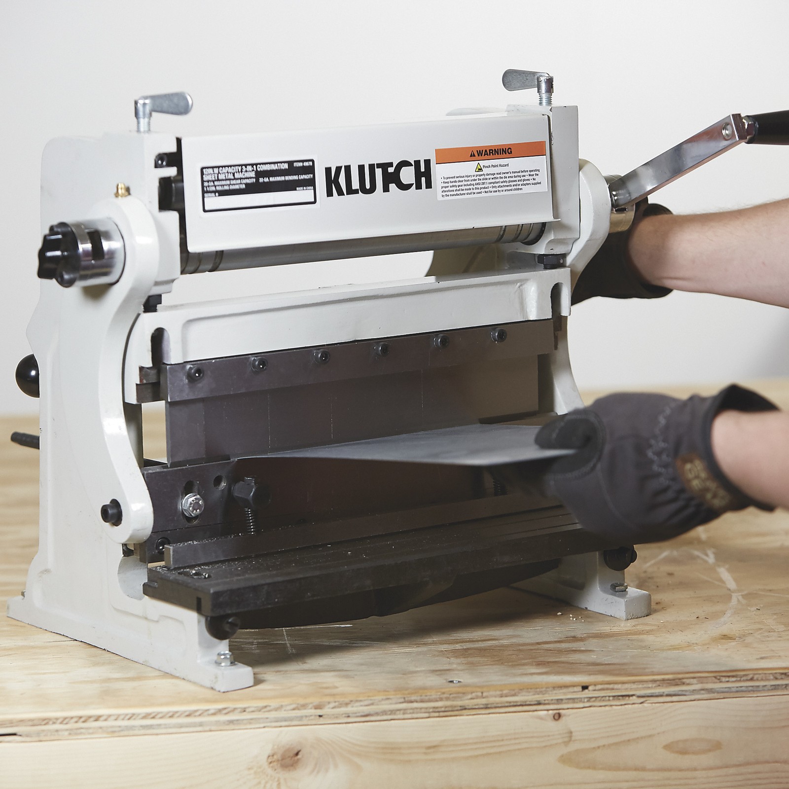 Klutch 3-In-1 Combination Sheet Metal Machine, 12in.