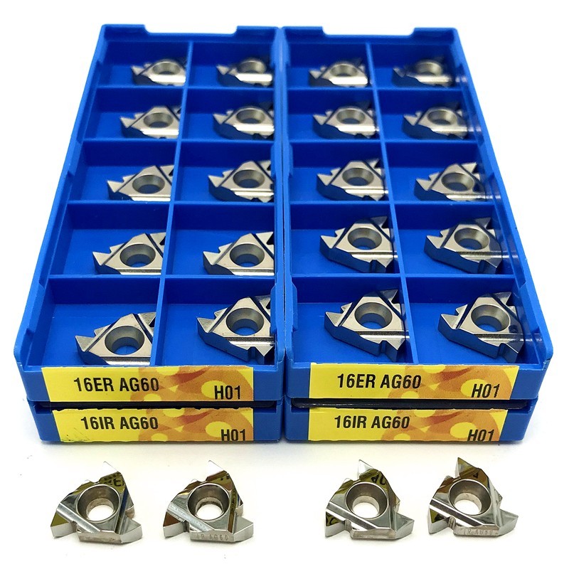 Thread Turning Inserts 16ER 16IR AG60 H01 Aluminum CNC Lathe Tool Threading