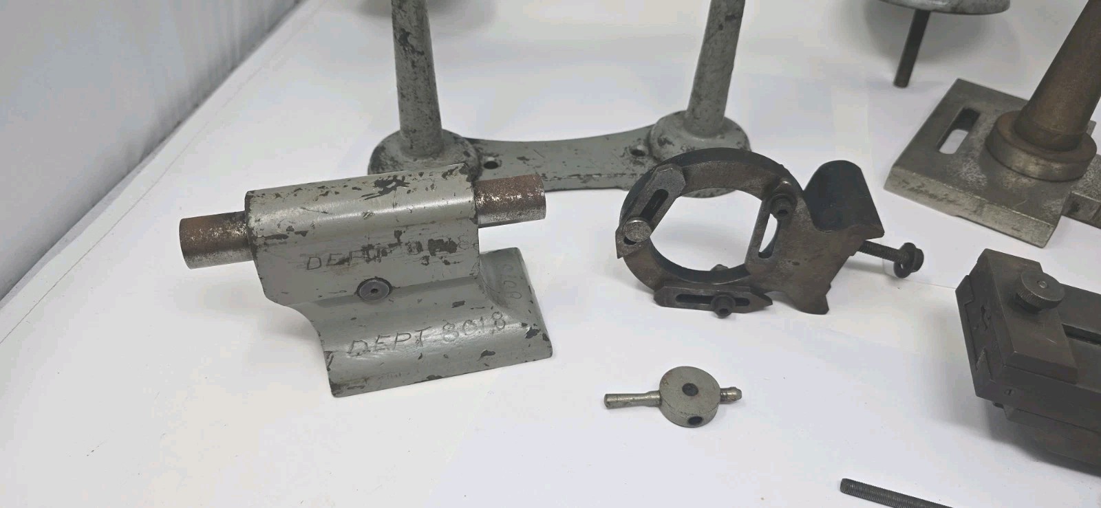 Vintage US Navy F.W. Derbyshire Electric Lathe Parts And Pieces Incomplete 10mm?