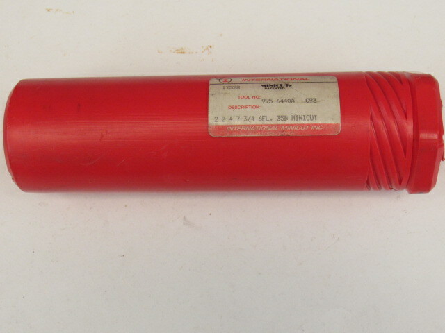NEW – 2″ MINICUT – HS 6 FLUTE END MILL – 4″ LENGTH OF CUT – .062 RADIUS