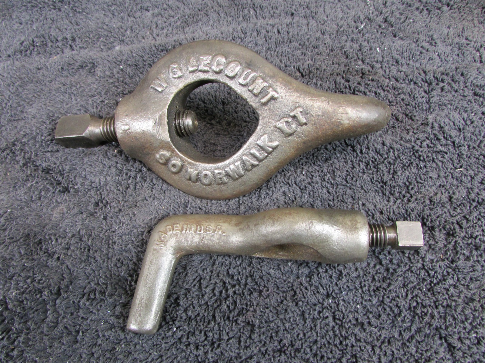 Pair of Lathe Dogs. L G LeCount #10 & # Unbranded 401-1 (#7296)