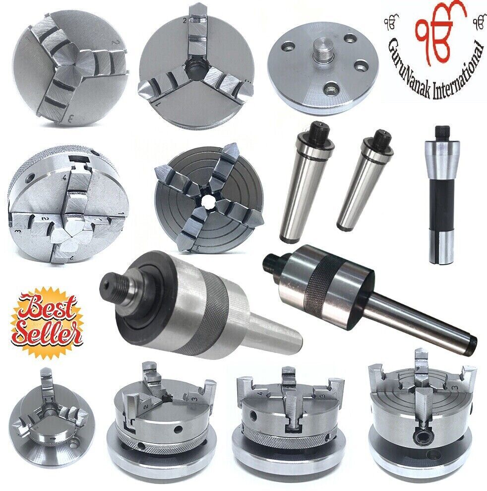 Mini Lathe Chucks M14X1 Thread With Revolving Live Center And Mount Shank Arbor/