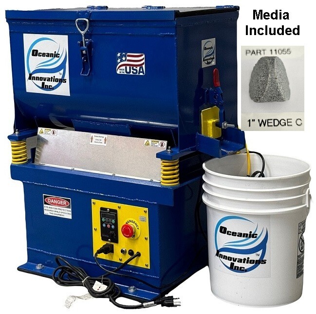 Vibration Deburr Machine WhisperShake 2.5 Cubic Foot Tumbler – Ceramic Media