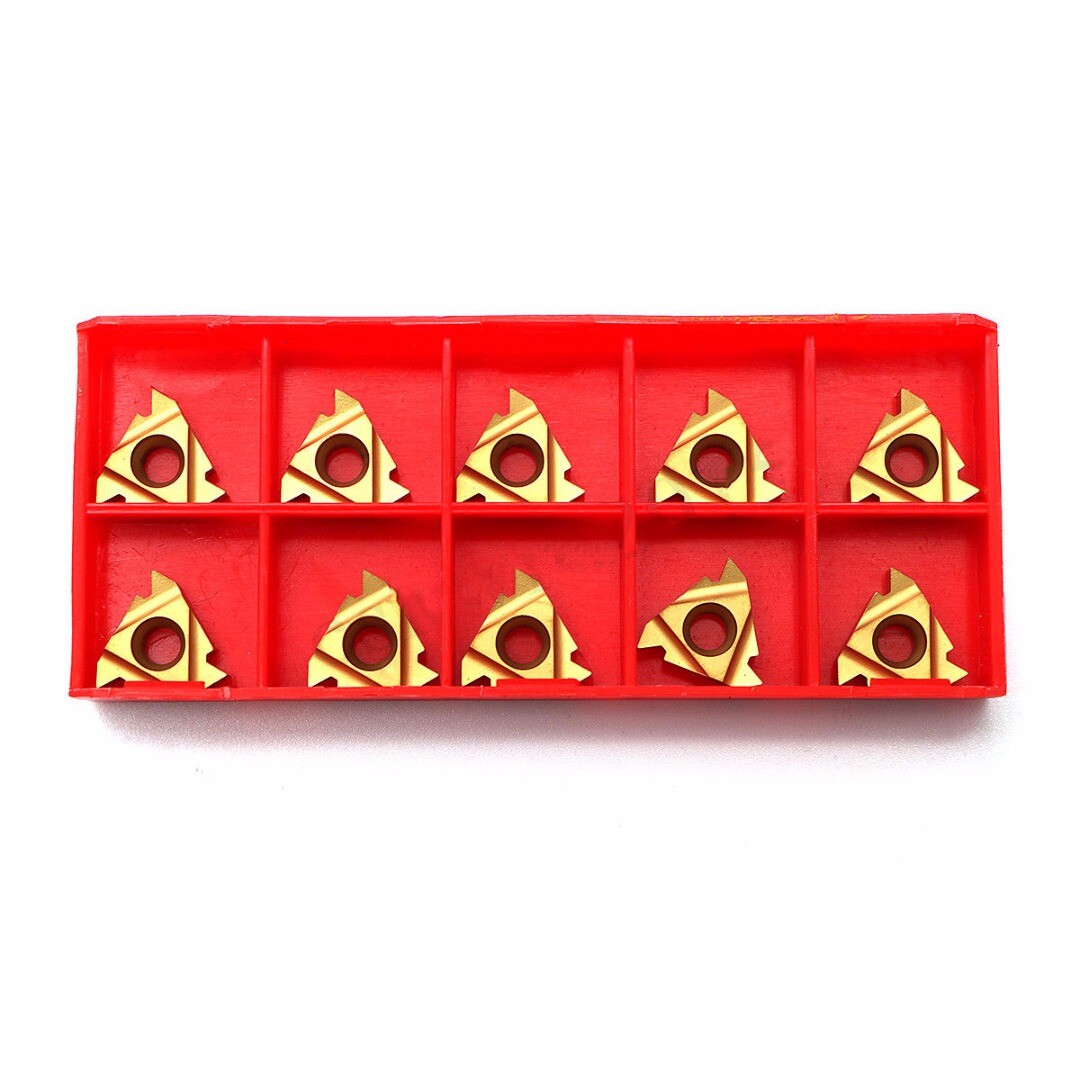 10X 16IR AG60 Inserts Blade Lathe Carbide Thread Cutting Turning Tool Steel UF
