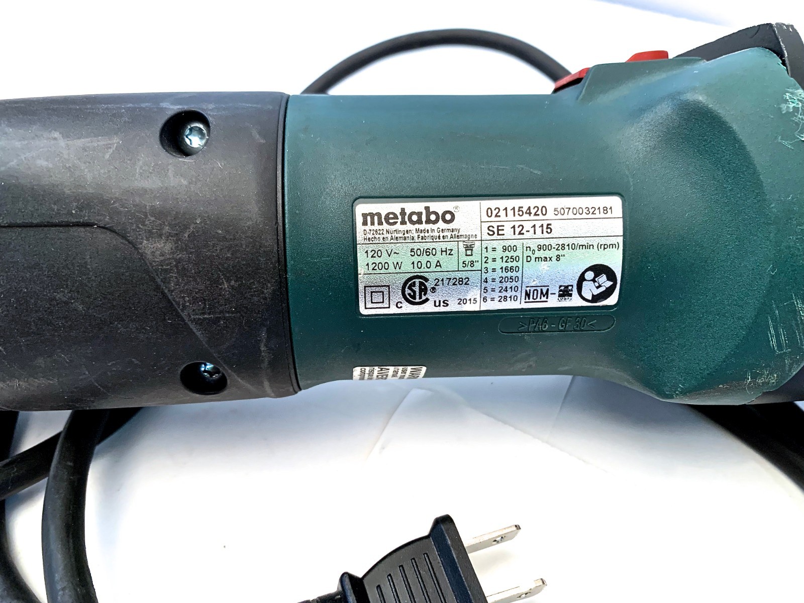 Metabo GERMANY SE 12-115 Variable Speed Burnishing Machine 10 amp INOX – EUC