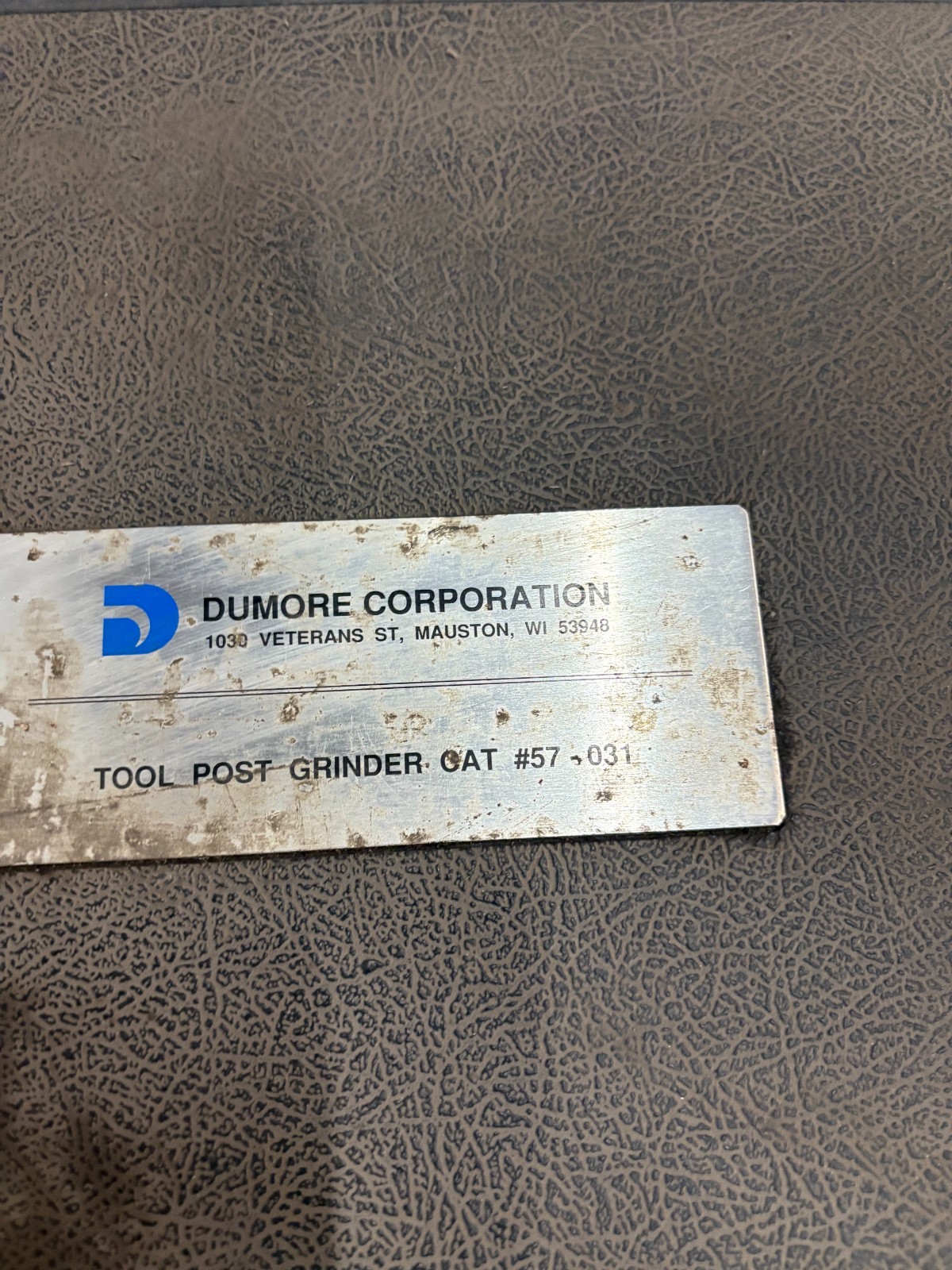 Dumore 5-021 115V 0.5 HP Tool Post Grinder