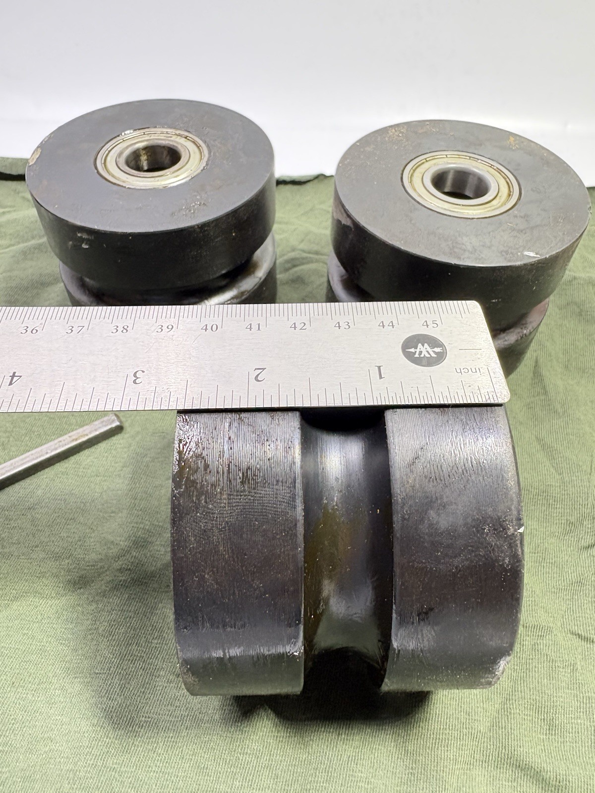 3 Tube Bender Roller Dies 3/8” ID Pipe 0.675” OD For 20mm Center Shaft