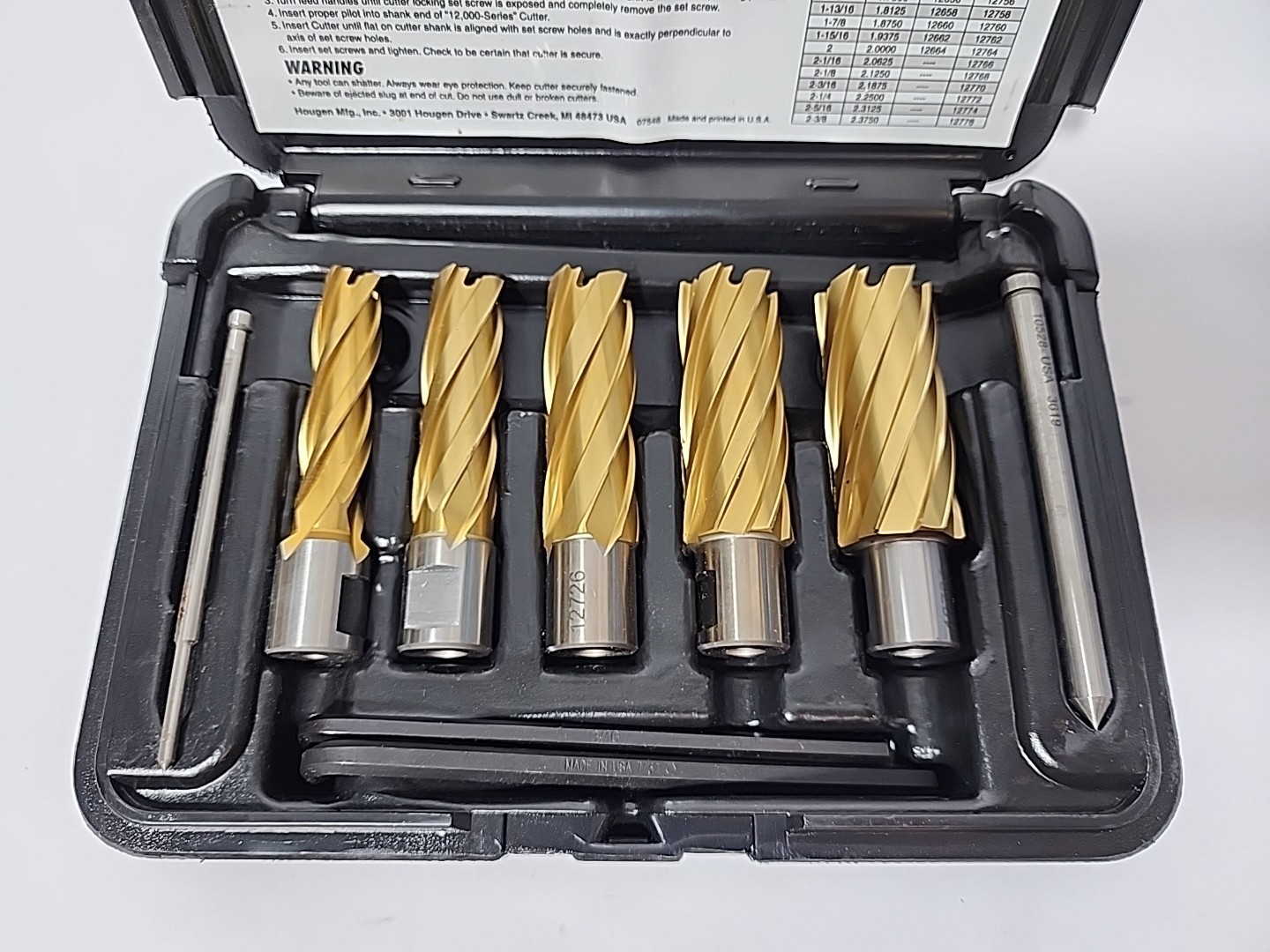 Hougen 12702 “12,000-Series” Kit 2″ DOC TiN Coated