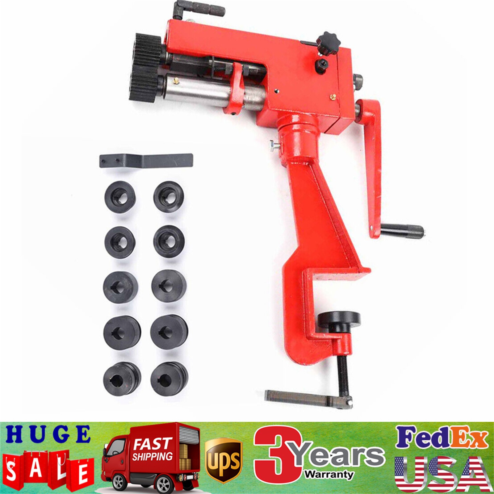 RM-08 7inch Sheet Metal Fabrication Bead Roller Rotary Machine 22-Gauge w/6 Dies