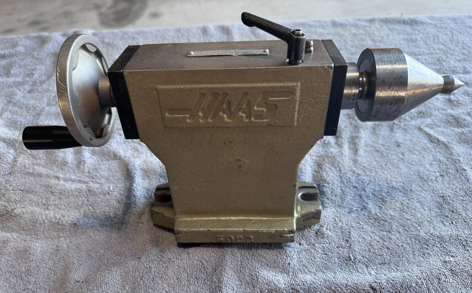 Haas HTS6 Manual Tailstock with Royal Versa-Turn Live Center #3 Morse Taper