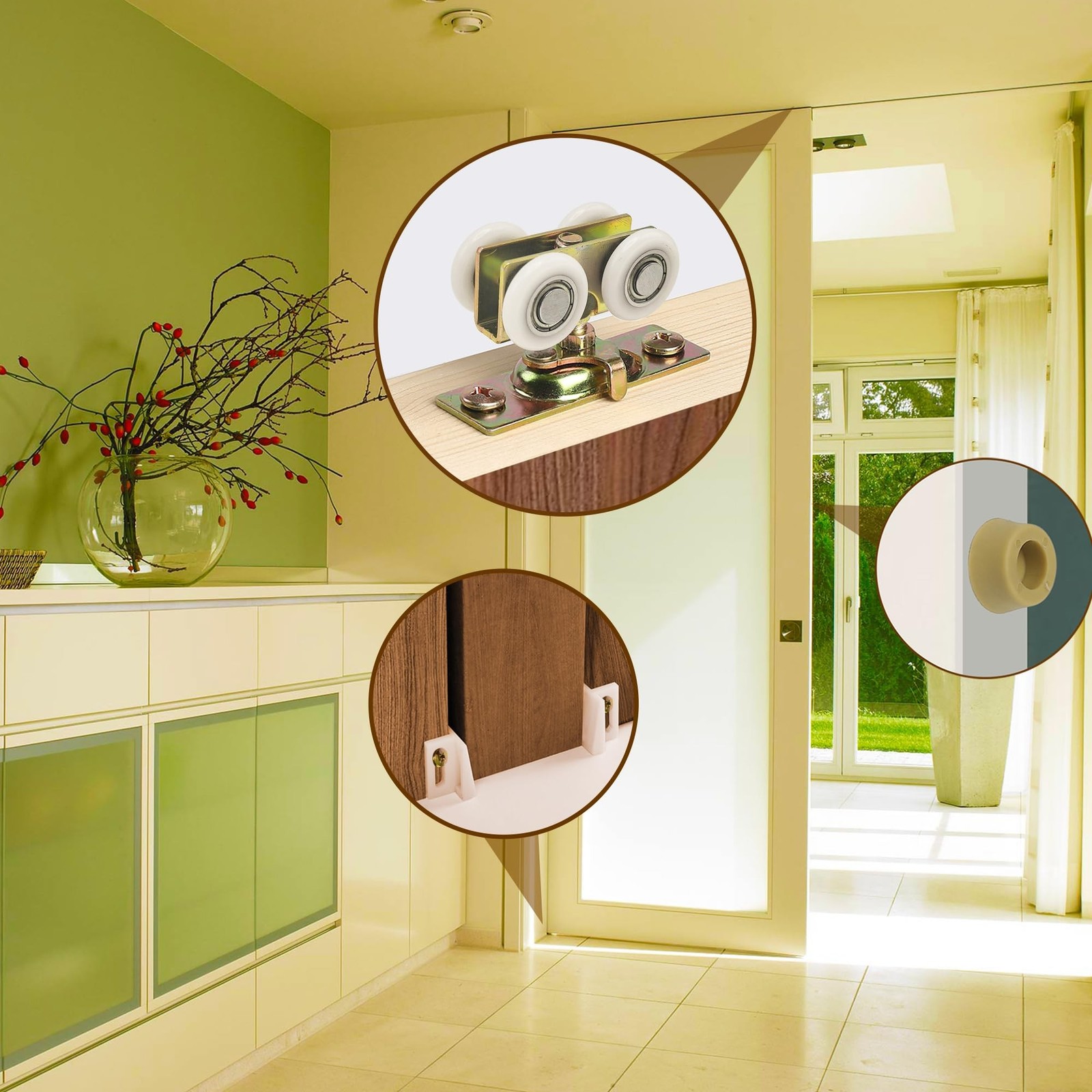 13/16″ Pocket Door Ball Bearing Hangers Fit Kenna-Frame, Crawford & Press-Rit…