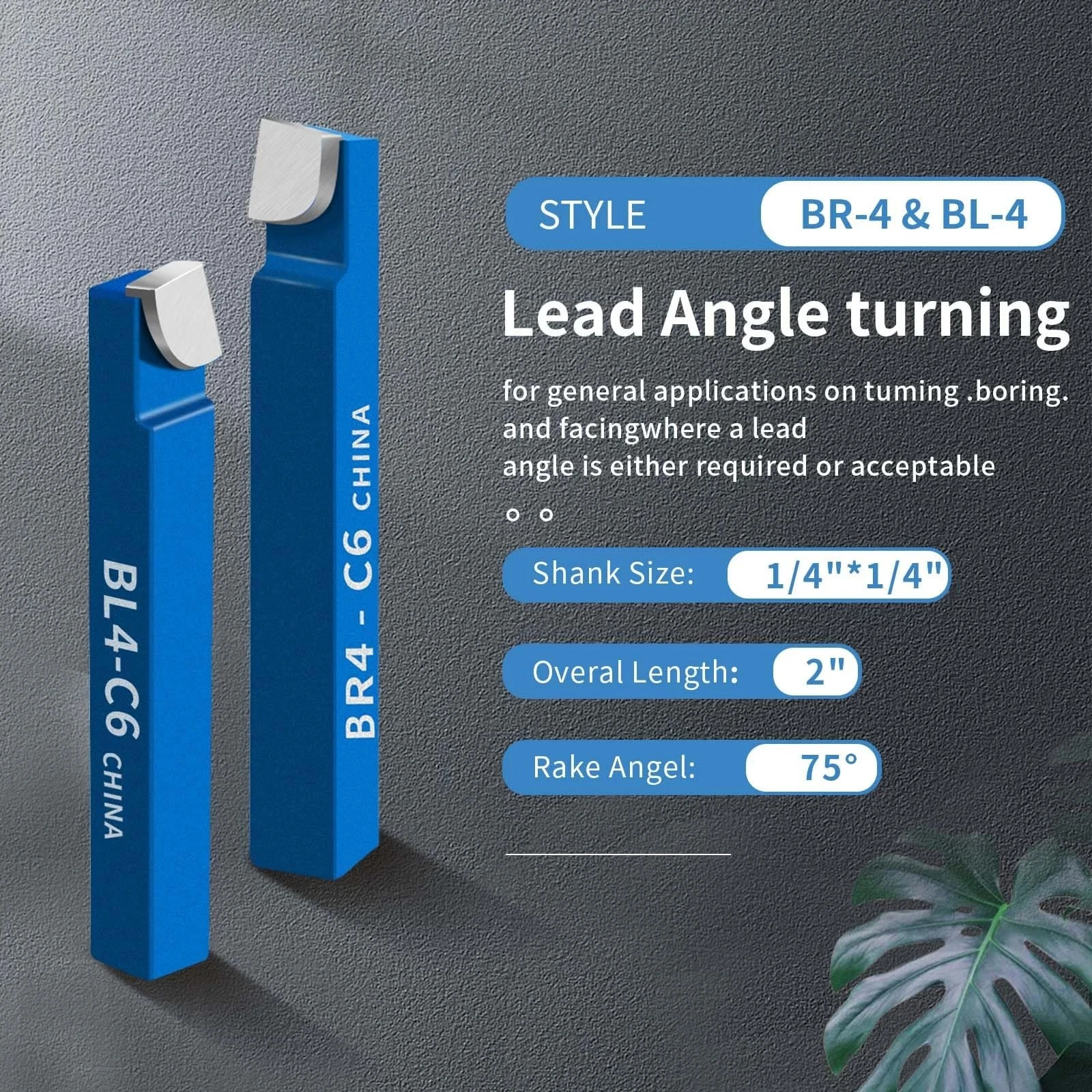 10PCS 1/4″ Metal Lathe Tooling Carbide Tip Tipped Cutter Tool,C6 Bit Cutting Set