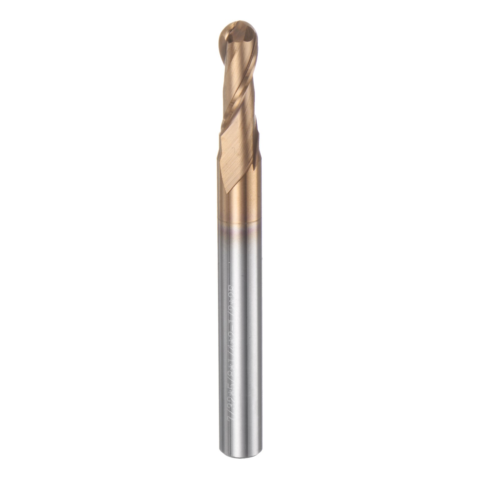 2 Flute Ball Nose End Mill 5/8″ Cutting Length TICN Coated for Carving