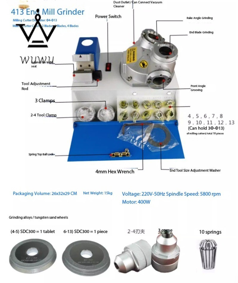 Automatic Milling Cutter Grinding Machine for 4-13mm Tungsten Steel Tools