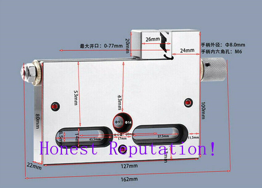 CNC Wire EDM Cut High Precision Vise Stainless Steel 3″ Jaw Opening 3 Kg Clamp