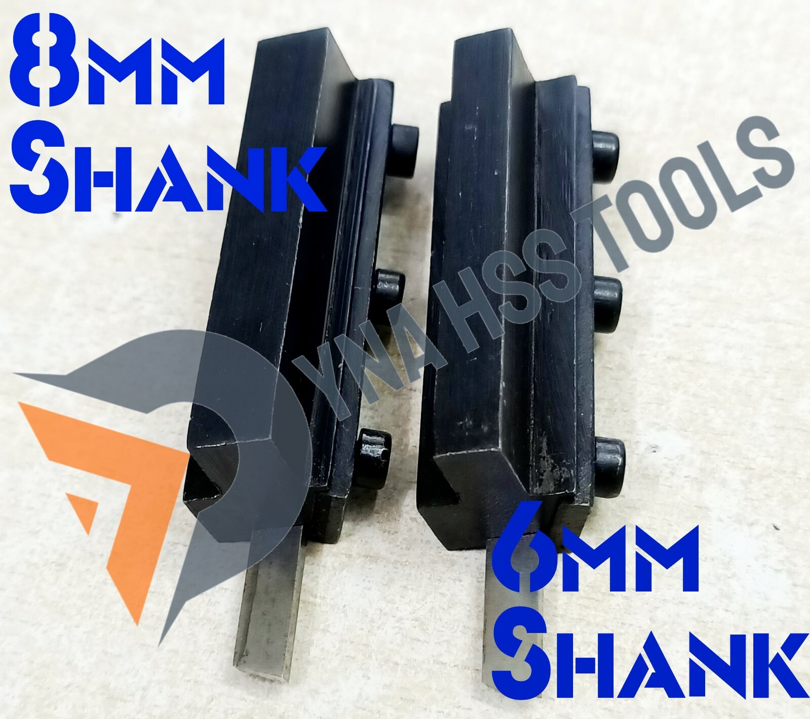 MINI LATHE CUT OFF PARTING TOOL HOLDERS 6MM & 8MM SHANK + HSS BLADES 1.45x5x63MM