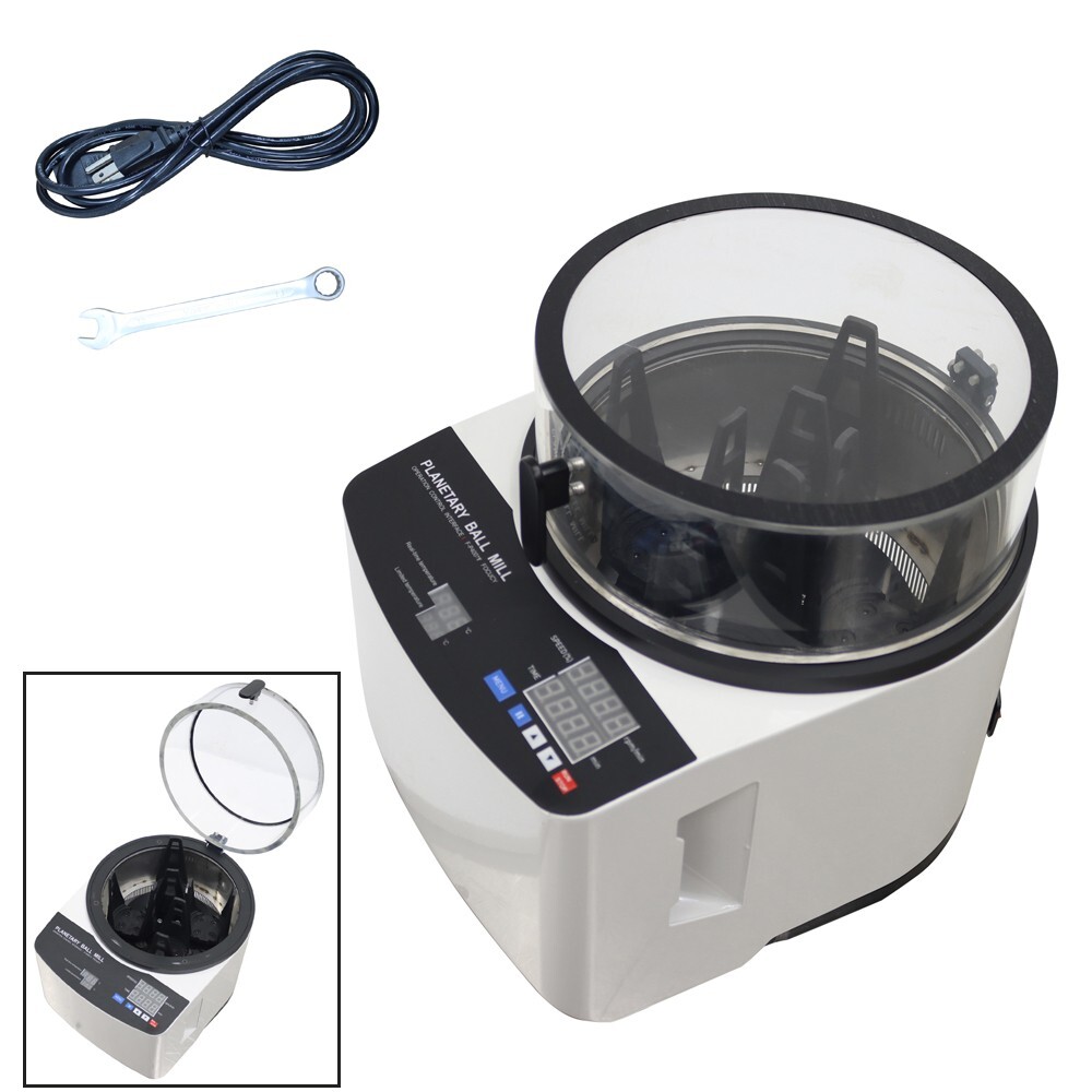 Lab Planetary Ball Grinding Mill Grinder Desktop Dry Wet Vacuum Grinding 150W