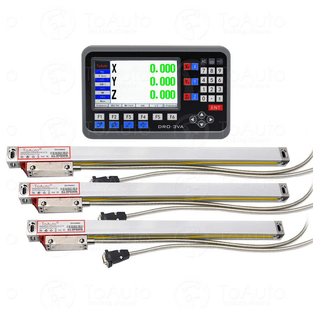LCD DRO Kit +Linear Scales 2 Axis 3 Axis Digital Readout Display for Mill Lathe