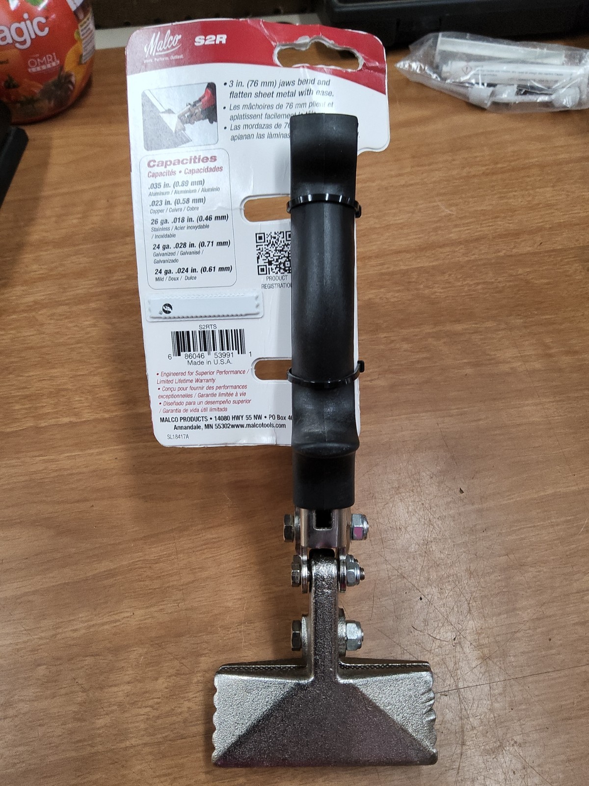 MALCO 3″ 76MM S2R HAND SEAMER STEEL SHEET METAL TOOL. SB15