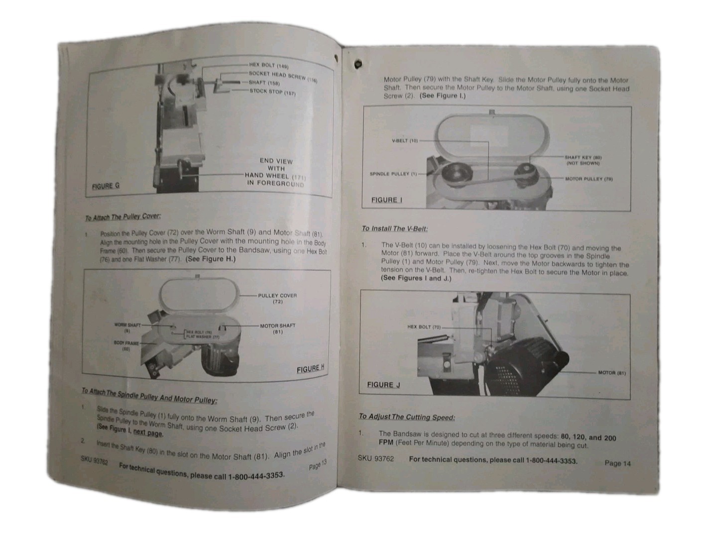 93762 Central Machinery 1 HP Horizontal/Vertical Metal Cutting Band Saw Manual