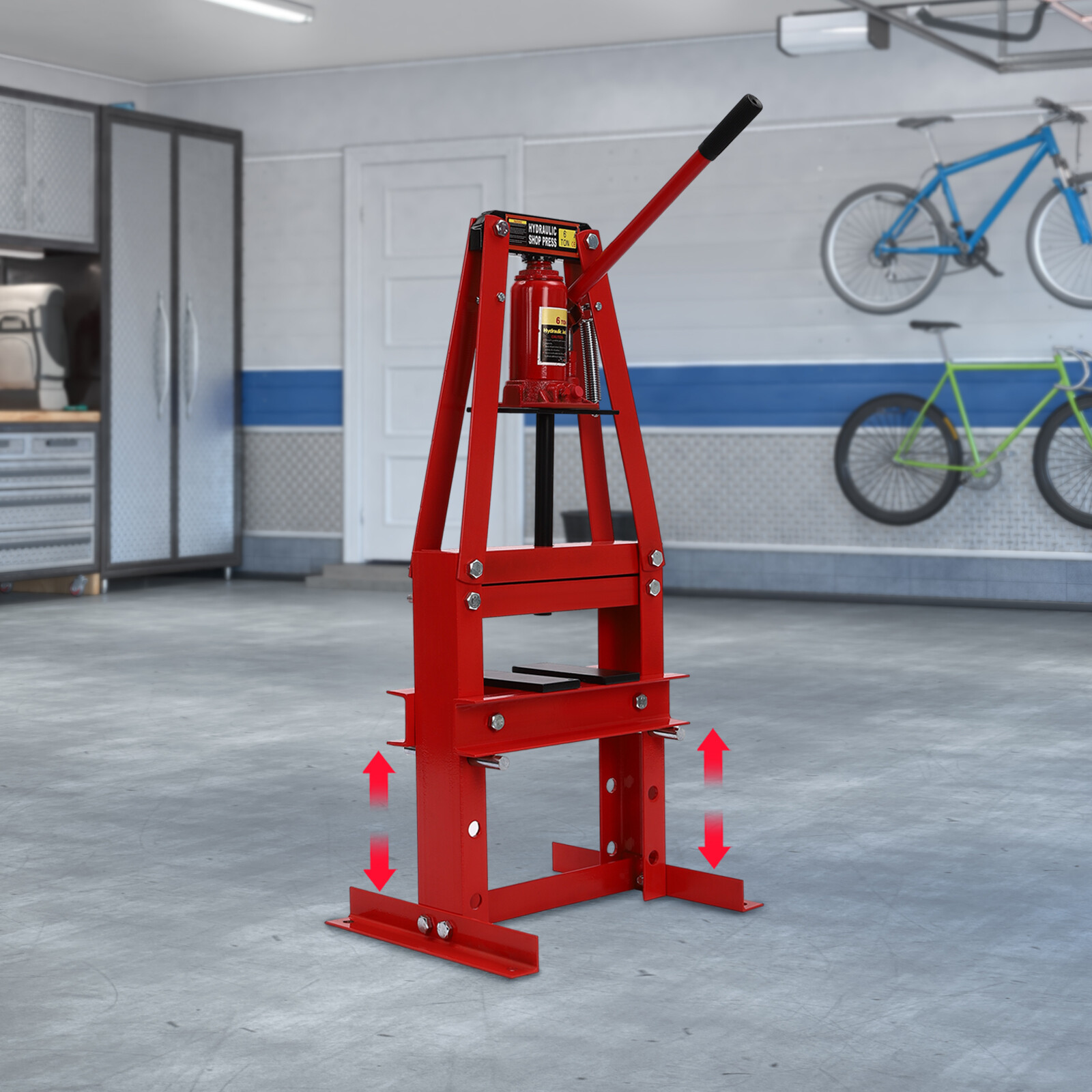 Manual Hydraulic Press 6T Hydraulic Shop Press Hydraulic Press with Plates