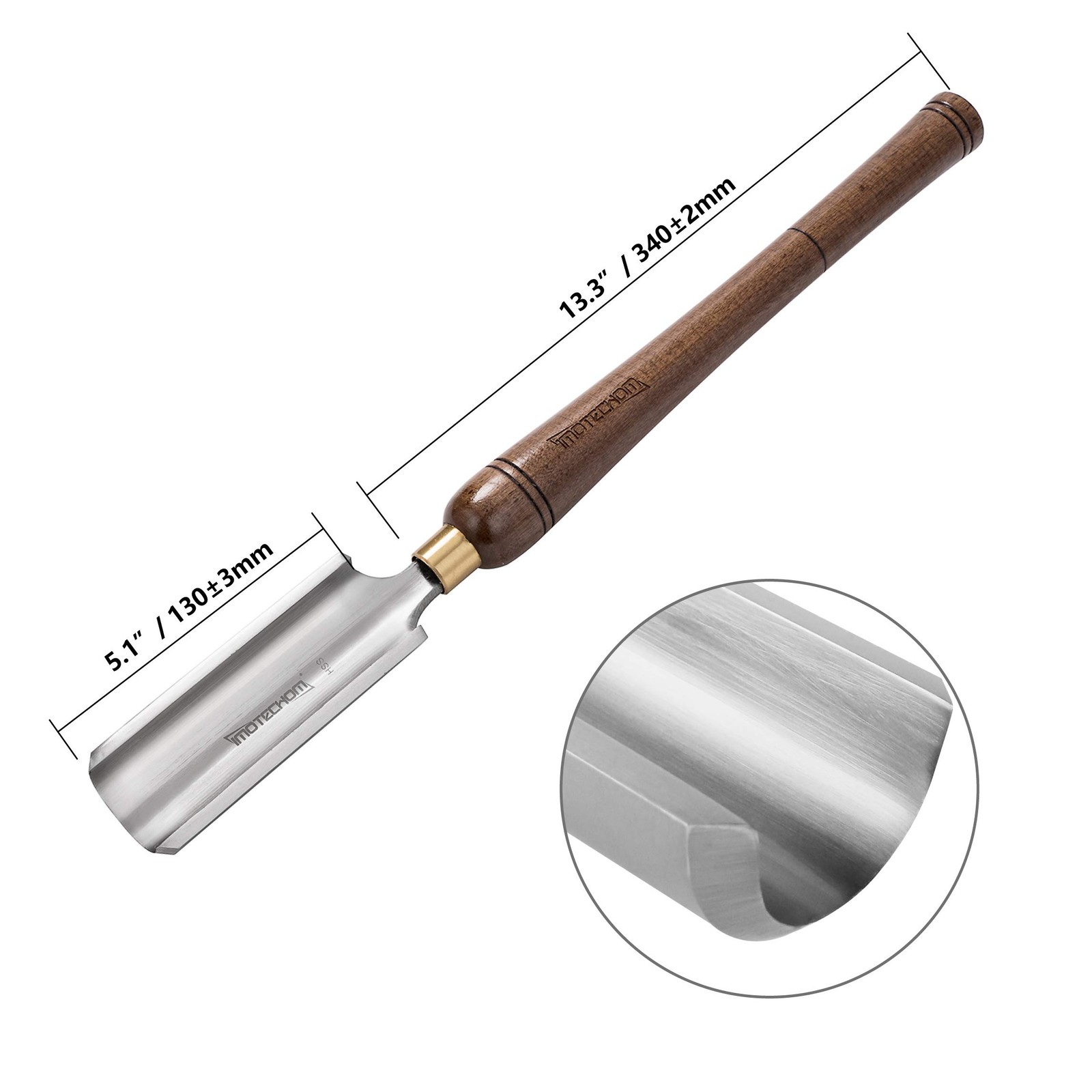IMOTECHOM 2-Inches HSS Roughing Gouge Lathe Chisel Wood Turning Tools with Walnu