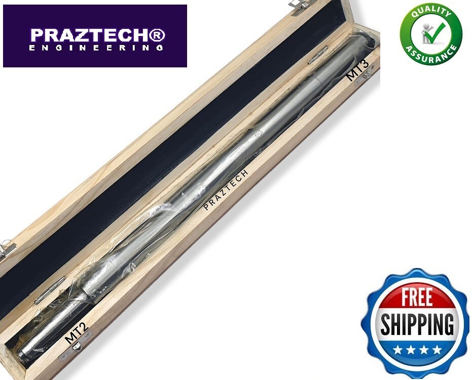 USA Lathe Alignment Test Mandrel Bar EN31 Double End MT2 MT3 Total Length 450mm
