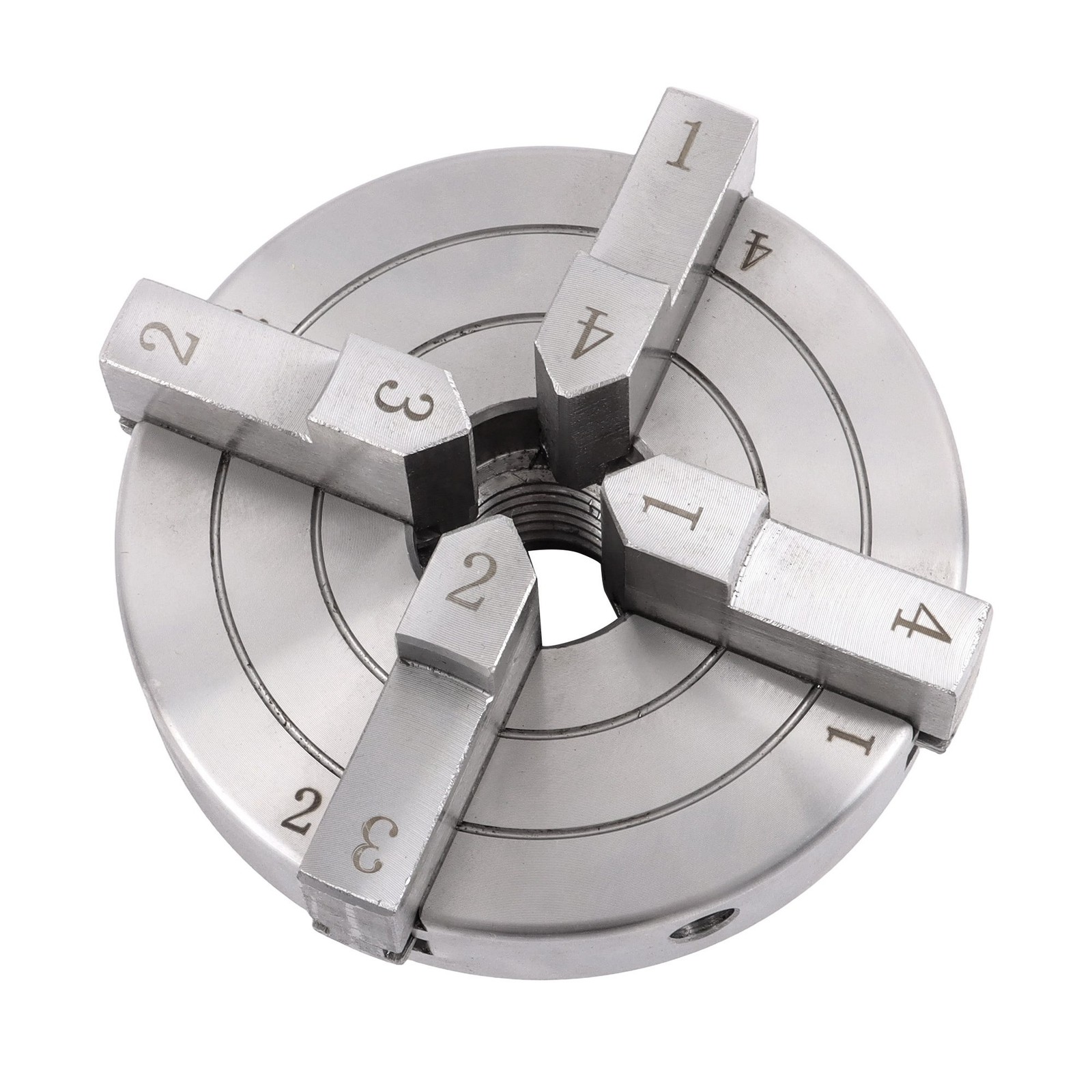 4″ Hardened Steel 4 Jaw Lathe Chuck Set 1×8 TPI Self Centering Chuck