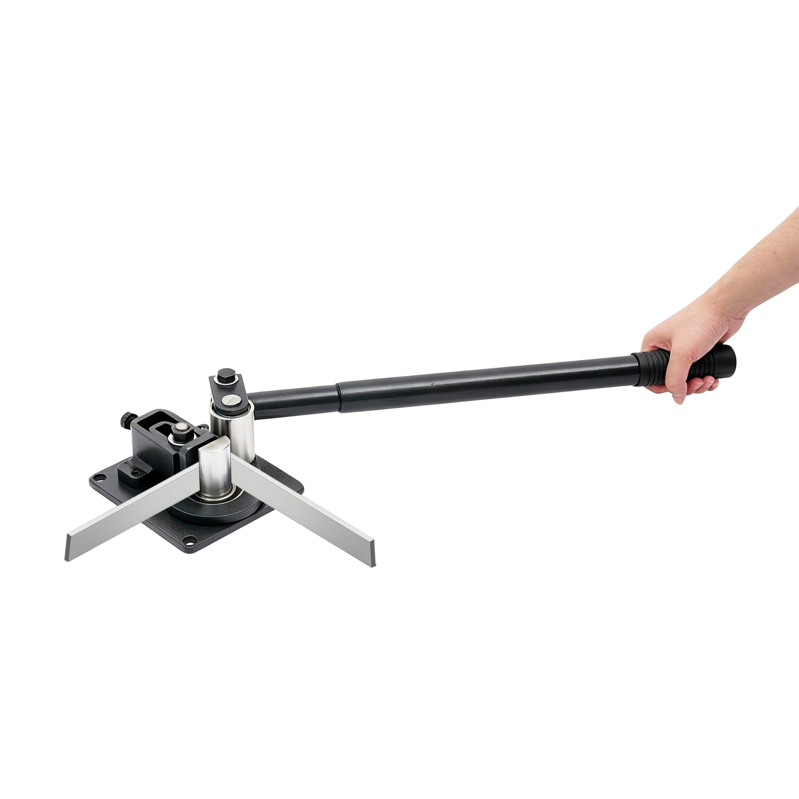 90° Flat Bar Bender 5X50mm, 7 Bearings Metal Bending Machine for Aluminum Black
